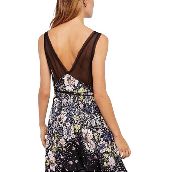 Free People Women's Longwood Printed Floral Slip Dress extra Small boho festive - Picture 2 of 6